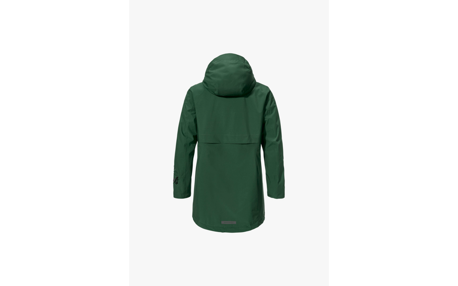 Grüne Kapuzenjacke von hinten