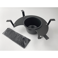 Flexaport Trenntoiletten-Einsatz Set passend für Dometic CT4000 schwarz/matt Acryl mit 50 Tüten geruchsdicht inkl. Folienschweißgerät 15 cm