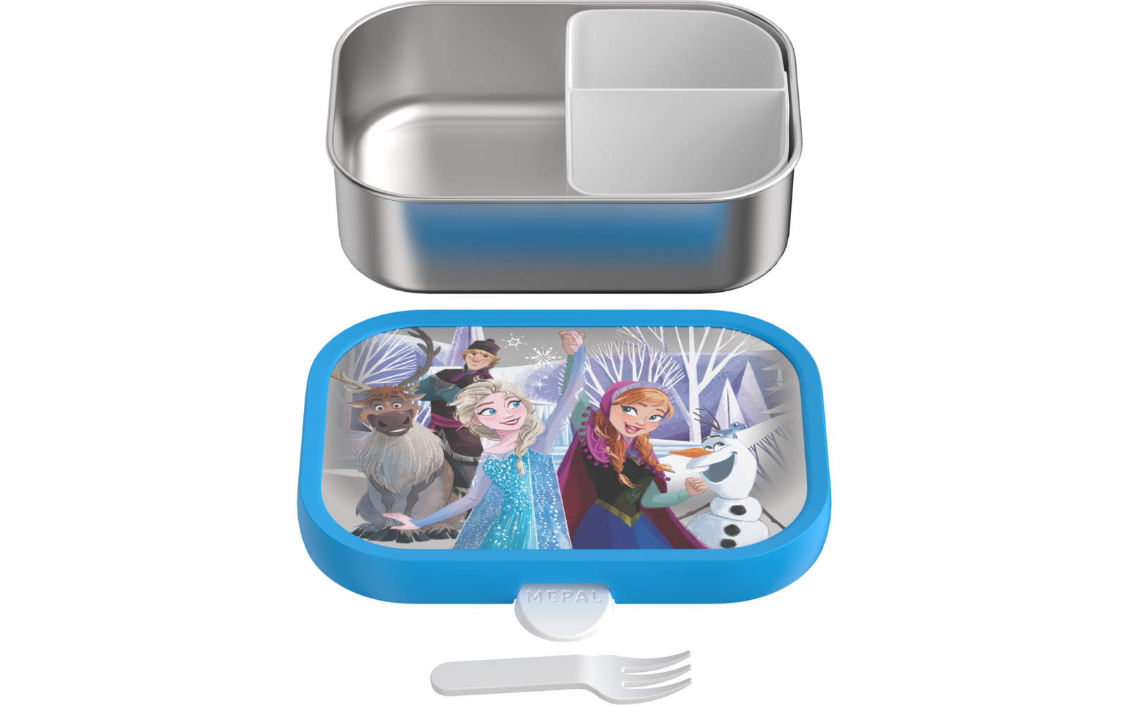 Produktbild Mepal Campus Brotdose Edelstahl mit Bento-Einsatz und Gabel 750 ml 1