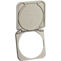 Inprojal systeem 10.000 klapdeksel met veer voor wandcontactdoos grijs