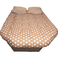 Berger Ready to go Bettdeckensystem 140x190/195 cm rundes Fu&szlig;teil braun