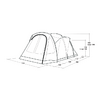 Outwell Blackwood 5 three-room tunnel tent 5 persons green