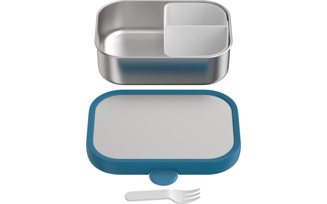 Produktbild Mepal Campus Brotdose Edelstahl mit Bento-Einsatz und Gabel 750 ml 1