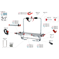 Fiamma montagekit geschikt voor Carry Bike Caravan XL A Pro - kleur zwart Fiamma onderdeelnummer 98656-839