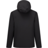 Schwarze Jacke mit Kapuze, Rückansicht