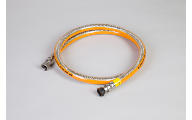 Favex gas hose for low pressure propane and butane stainless steel 1.5 meters
