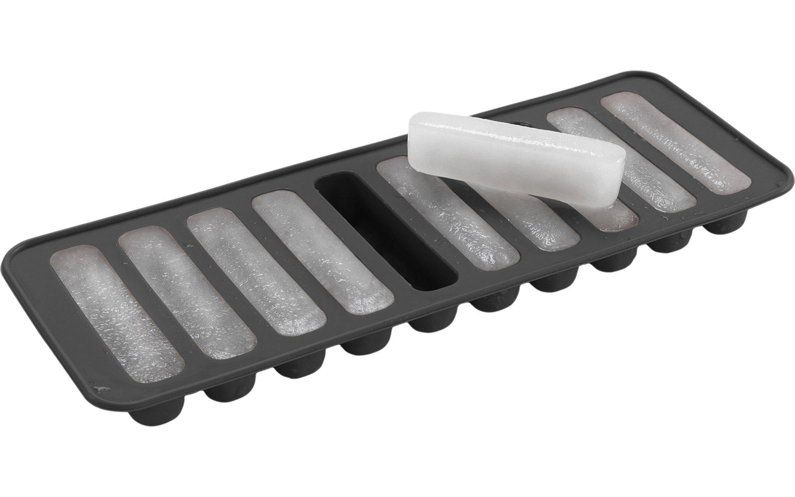 Schwarze Schachtel mit acht grauen Kerzen