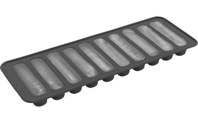 Schwarze Grillpfanne mit Rillen