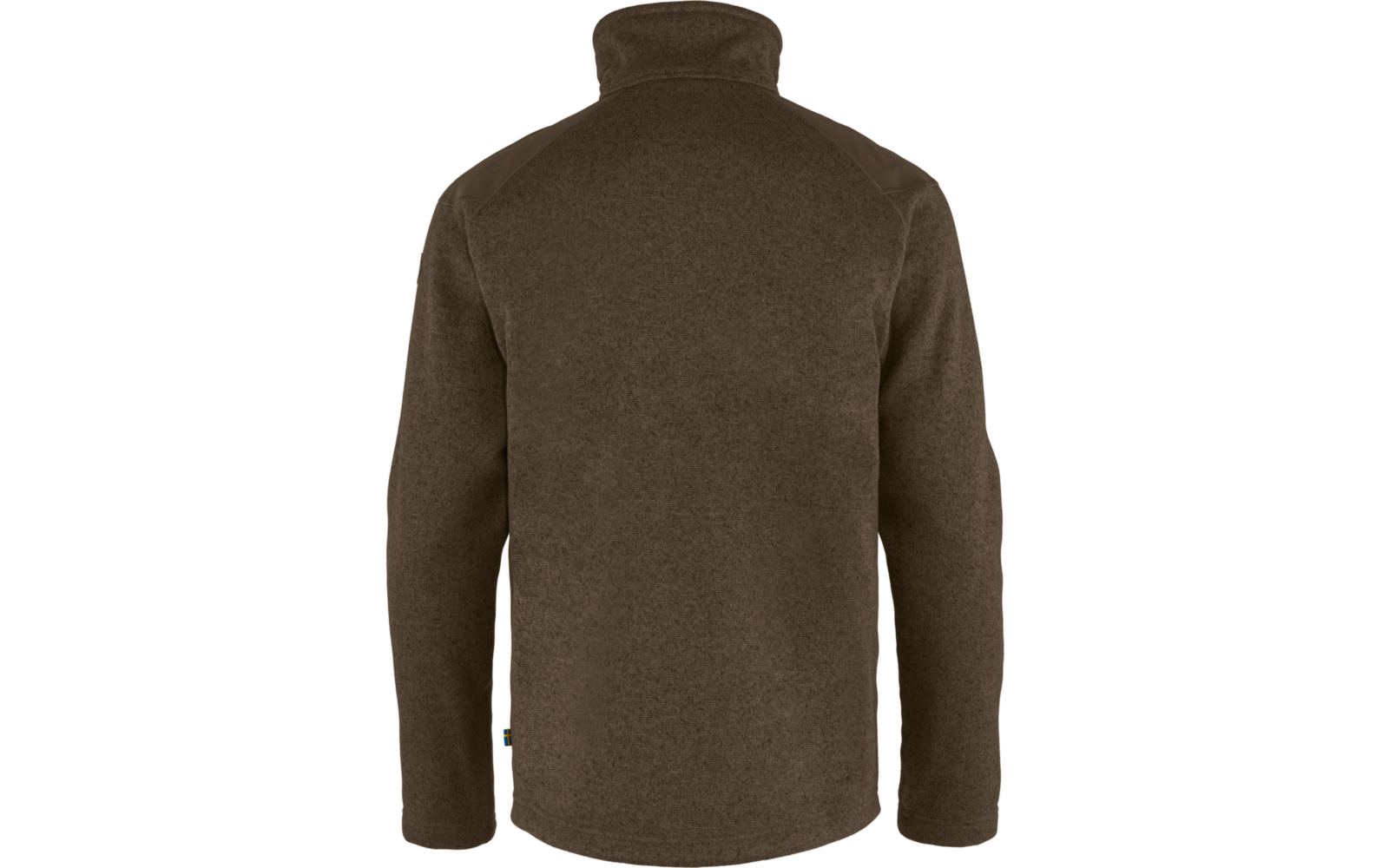 Brauner Pullover mit Rollkragen, Rückansicht