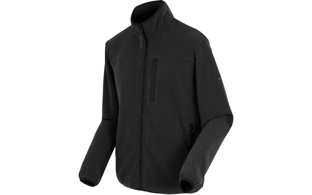 Schwarze Jacke mit Stehkragen und Reißverschluss vorne