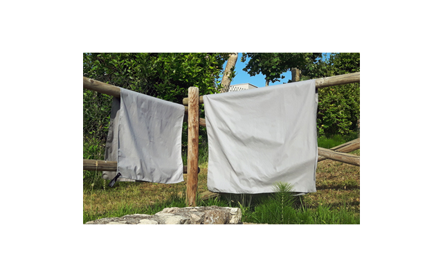 BasicNature Handdoek Velours 60 x 120 cm grijs