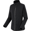 Schwarze Softshell-Jacke mit Reißverschluss und Stehkragen