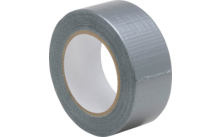 Eine Rolle silbernes Klebeband