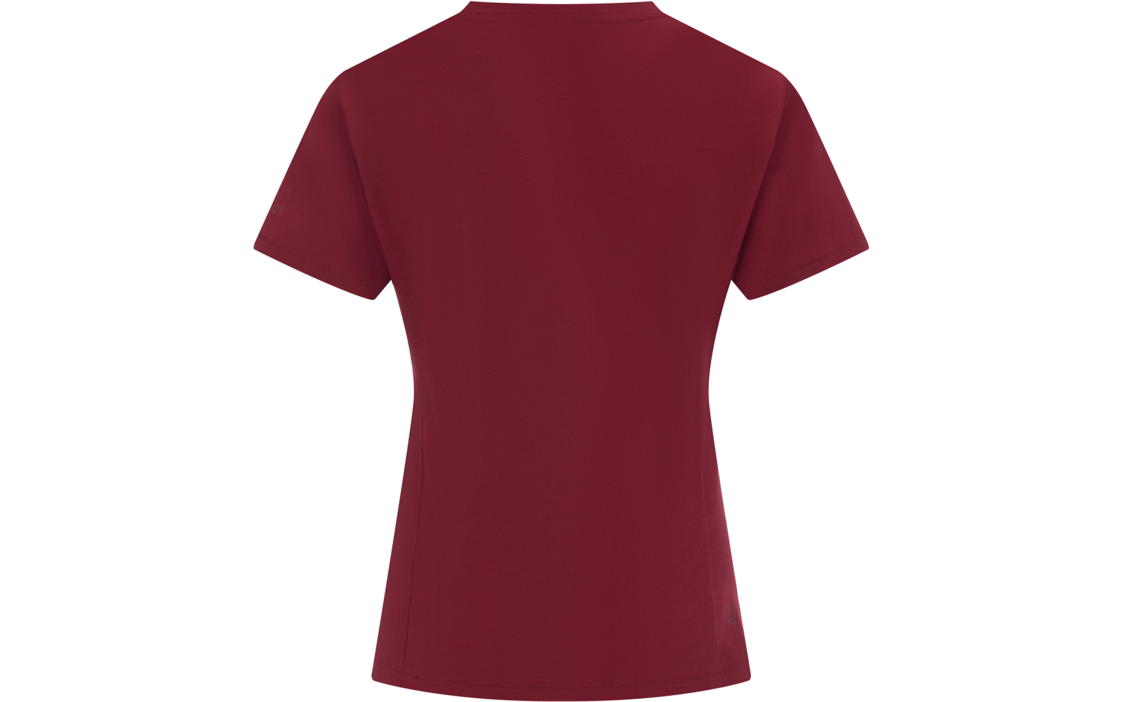 T-Shirt, Rückansicht, bordeauxrot, kurze Ärmel, Rundhalsausschnitt