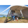 Campooz Caravaning Travelling pared lateral cerrada beige
