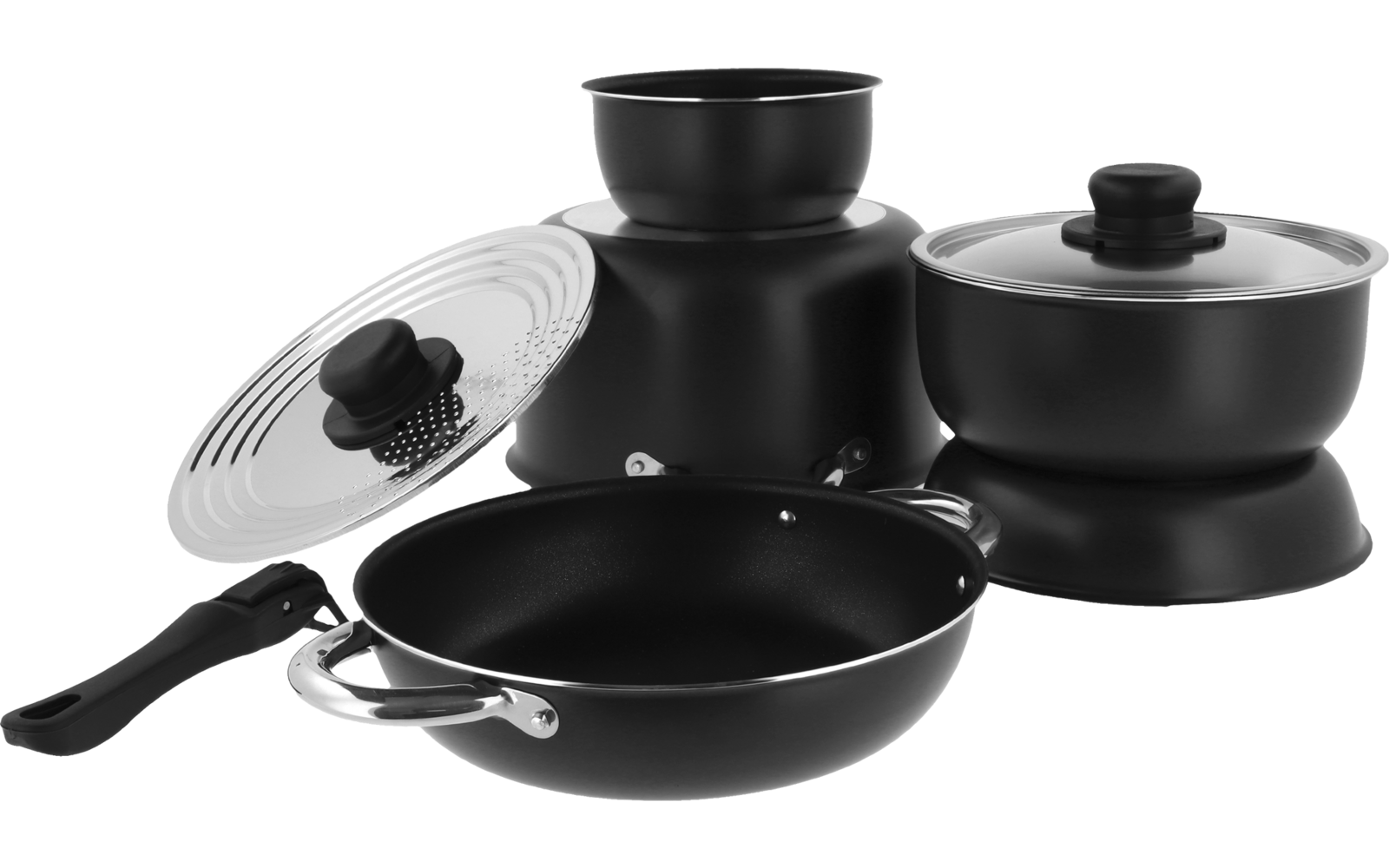 Produktbild Berger Alu Topf-Set mit Antihaftbeschichtung stapelbar 9 teilig 1