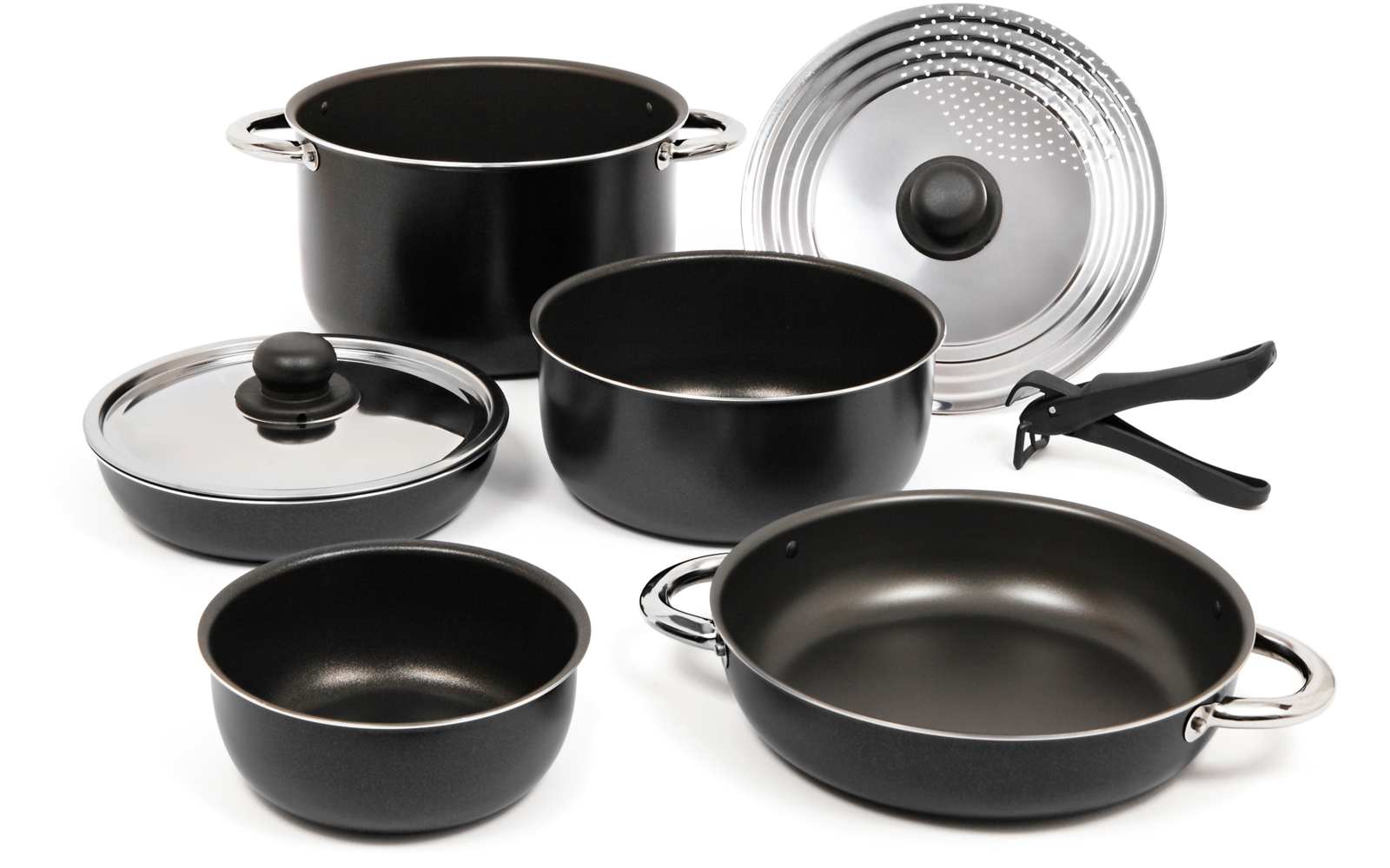 Product afbeelding Berger aluminium pannenset stapelbaar - 9-delige set 1