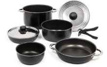 Topfset9tlg444580 - Berger Alu Topf-Set mit Antihaftbeschichtung stapelbar 9 teilig