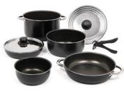 Berger Alu Topf-Set mit Antihaftbeschichtung stapelbar 9 teilig