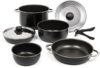 Berger Alu Topf-Set mit Antihaftbeschichtung stapelbar 9 teilig schwarz