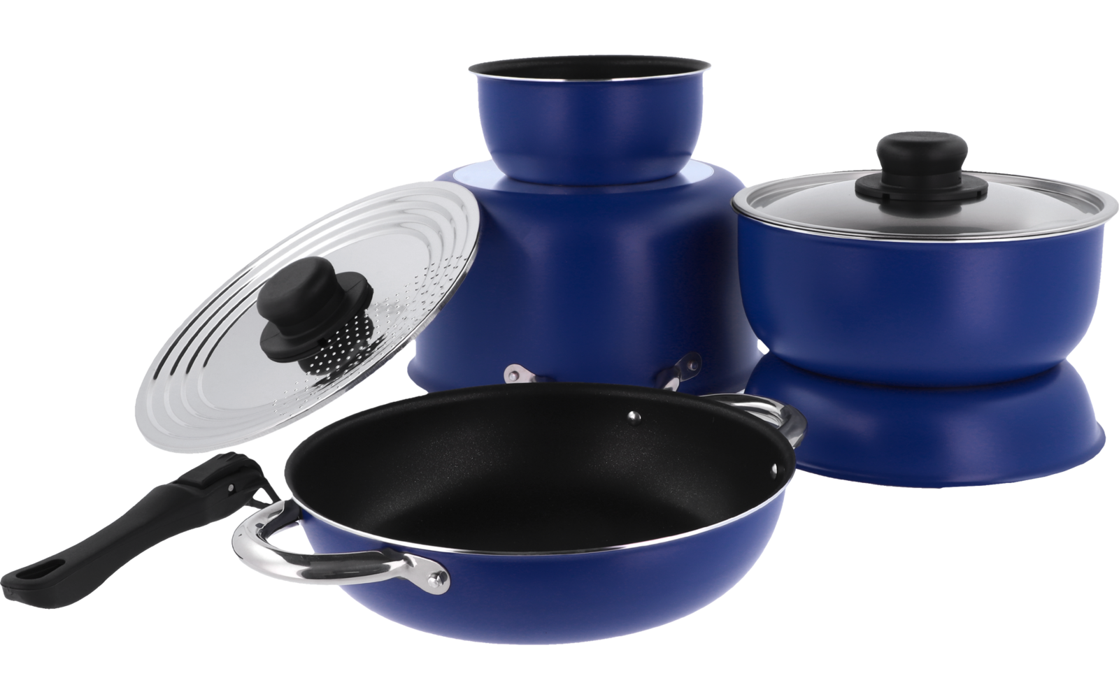 Produktbild Berger Alu Topf-Set mit Antihaftbeschichtung stapelbar 9 teilig 1