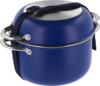 Berger Alu Topf-Set mit Antihaftbeschichtung stapelbar 9 teilig blau 