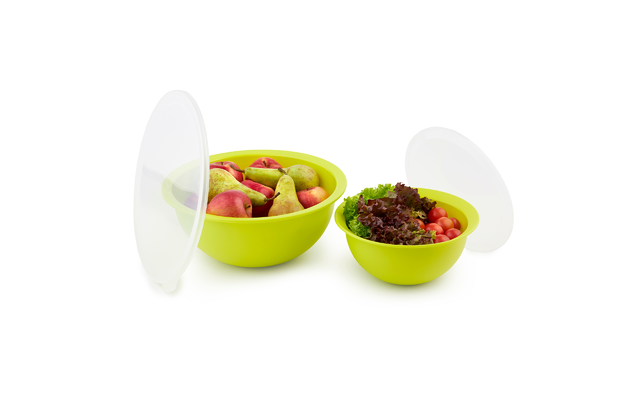Rotho Caruba bowl with lid 1.8 liters lime green