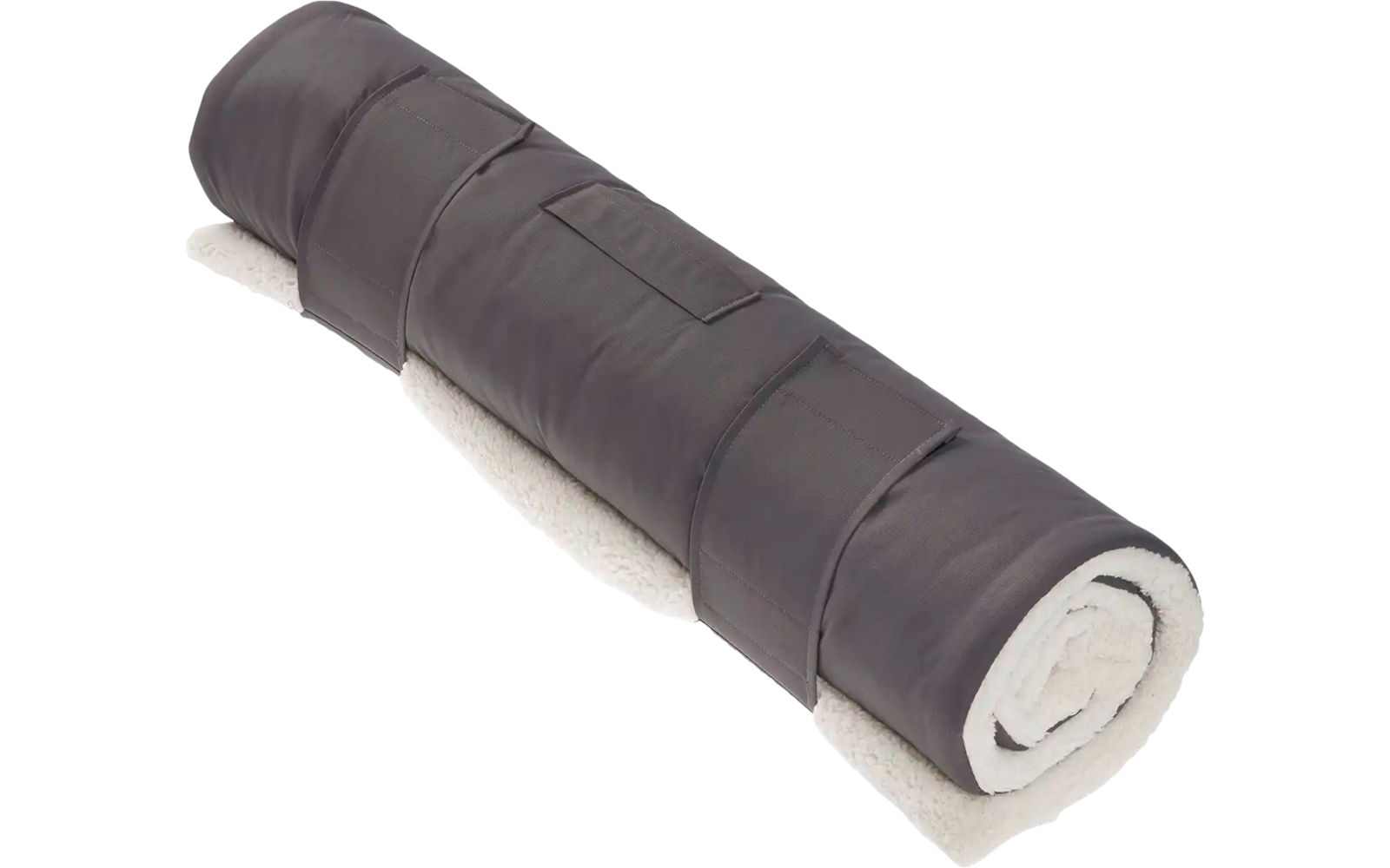 Schwarze Taschenlampe auf weißem Hintergrund