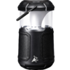 Lantern de camping noire avec poignée et partie supérieure transparente