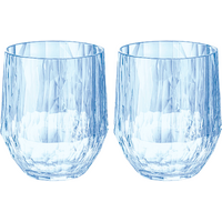 Koziol Superglass CLUB Nr. 23 Set van 2 200 ml transparent aquamarine