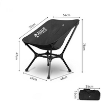 BusBoxx Defthike Chaise de camping pliable Free Chair Noir