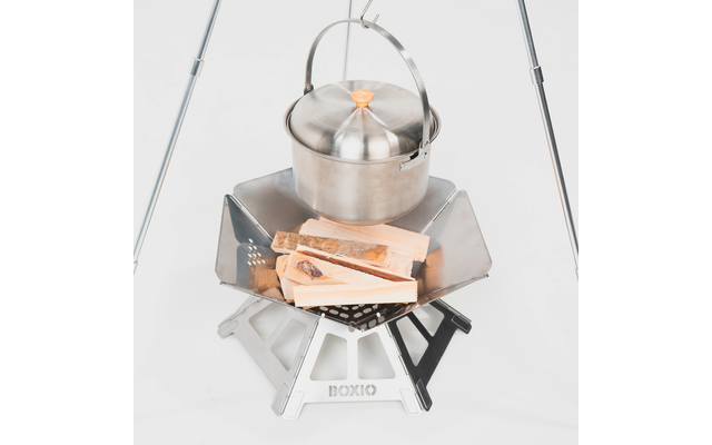 Produktbild Boxio Fire Bundle Set Feuerschale mit Grill und Dreibein inklusive Eurobox 1