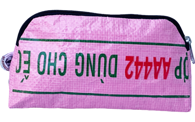 Beadbags recycled rice bag cosmetic bag pink