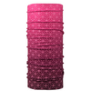 Tube cylindrique de tissu sans coutures, dégradé du rose clair au rose foncé, motif répétitif en forme d'étoile
