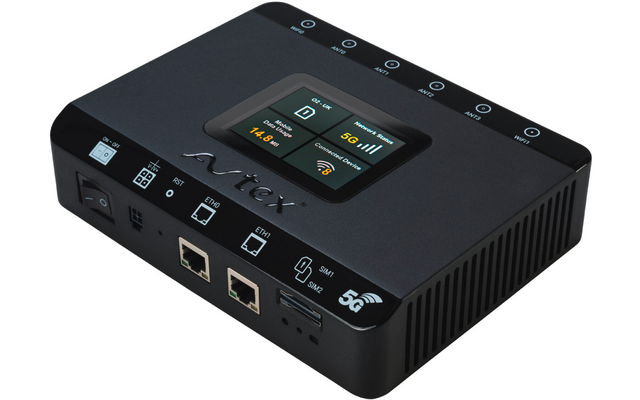 Immagine del prodotto Avtex AMR105X 5G Wi-Fi 6 Dual-SIM-Router mit 5G-Antenne f&uuml;r 12/24 V 1