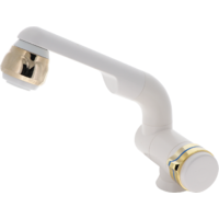 Barwig Compact kraan wit/goud - Zwenkkraan met automatische schakelaar