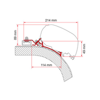 Adaptateur d&rsquo;auvent Rapido Distinction pour  F80 / F65 450 cm Fiamma