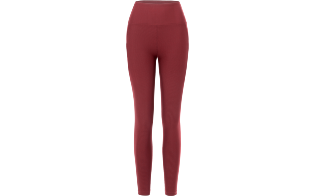 Leggings burdeos, vista frontal sobre fondo blanco