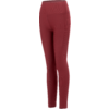 Leggings burdeos con cintura alta y bolsillo lateral