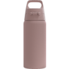 Rosa-mauve Flasche mit zylindrischem Körper, integriertem Tragegriff am Deckel und kleinen Verschlussklappen