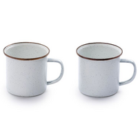 Barebones Emaille bekerset 2-delig eggshell