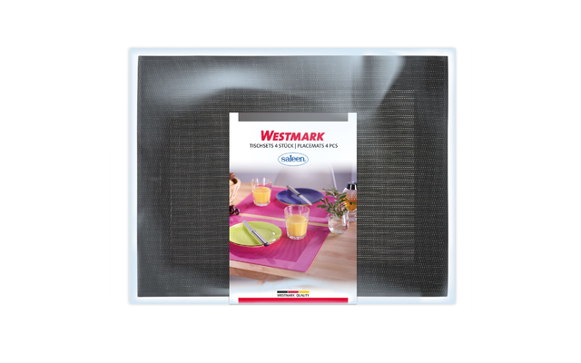 Westmark Home Manteles individuales 4 piezas 42 x 32 cm antracita