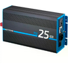 Schwarzer Stromwandler mit blauen Akzenten und der Aufschrift 25