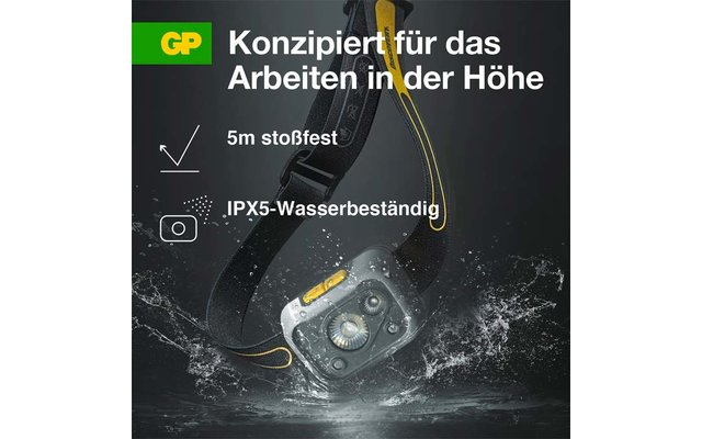Produktbild GP Batteries CHW54 Stirnlampe 375 Lumen mit Bewegungssensor 1