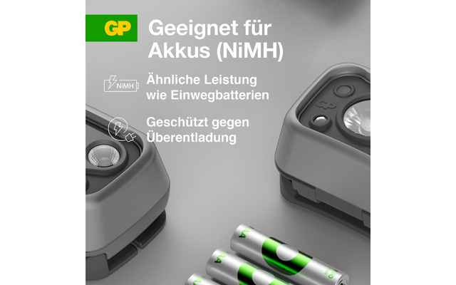Produktbild GP Batteries CHW54 Stirnlampe 375 Lumen mit Bewegungssensor 1