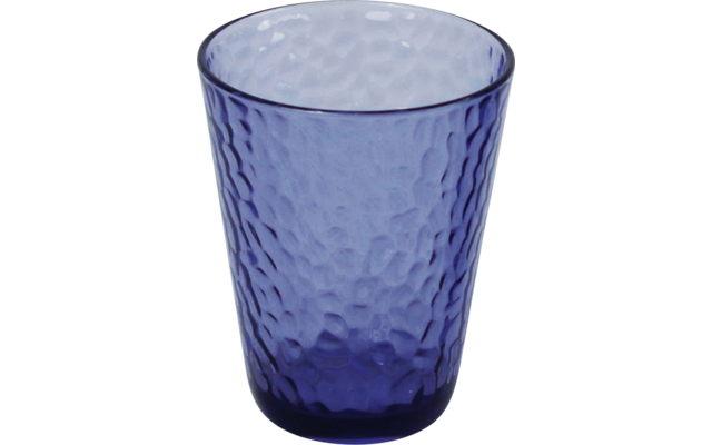 Gimex Wasserglas gehämmert einzeln navy blue 