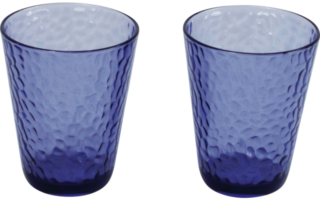 Gimex water glass hammered single navy blue