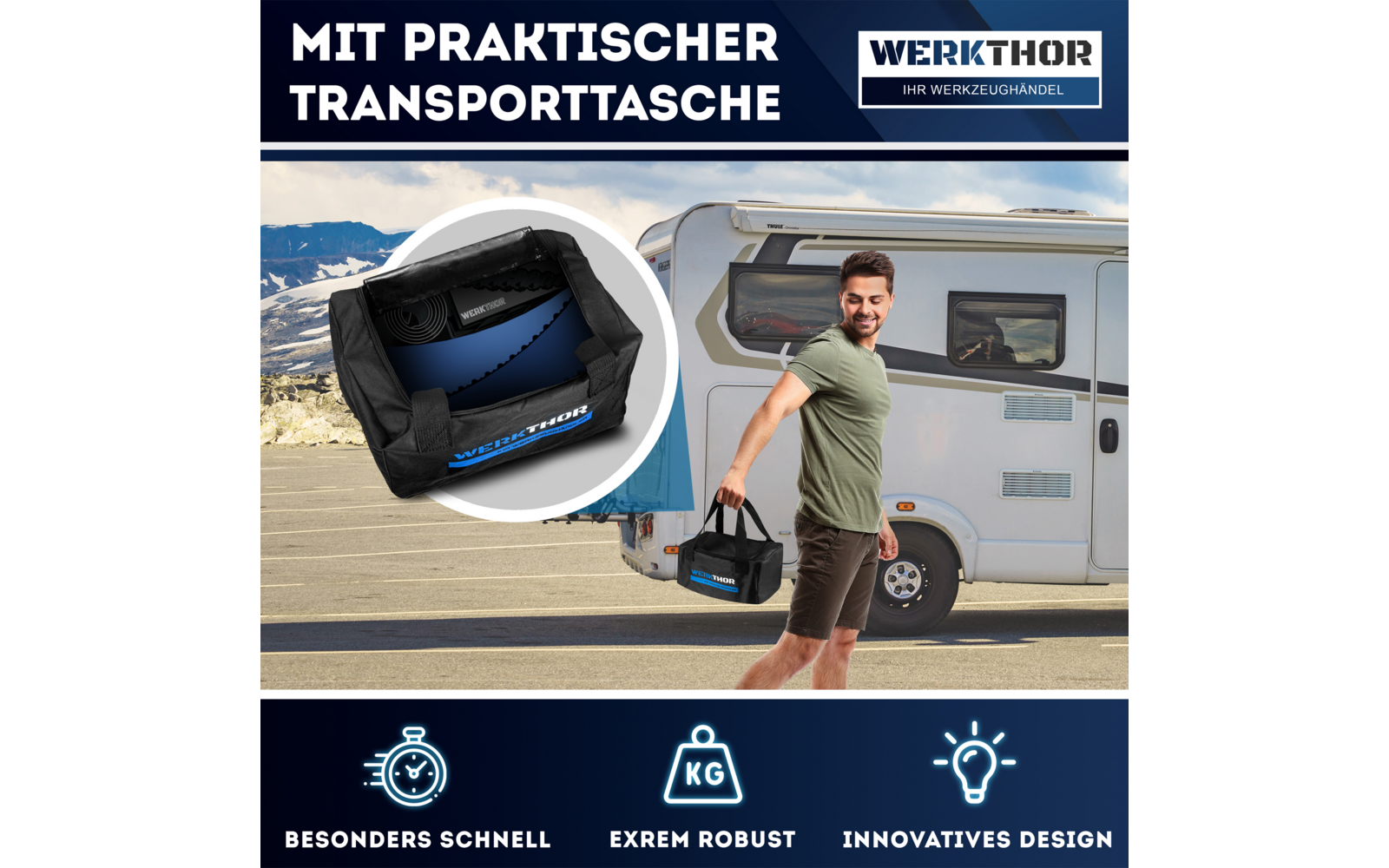 Produktbild Werkthor Auffahrkeile bis zu 13,5 Tonnen inklusive Transporttasche Gr&ouml;&szlig;e  1