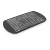 Schwarze PC-Tastatur mit weißen Tasten auf weißem Hintergrund