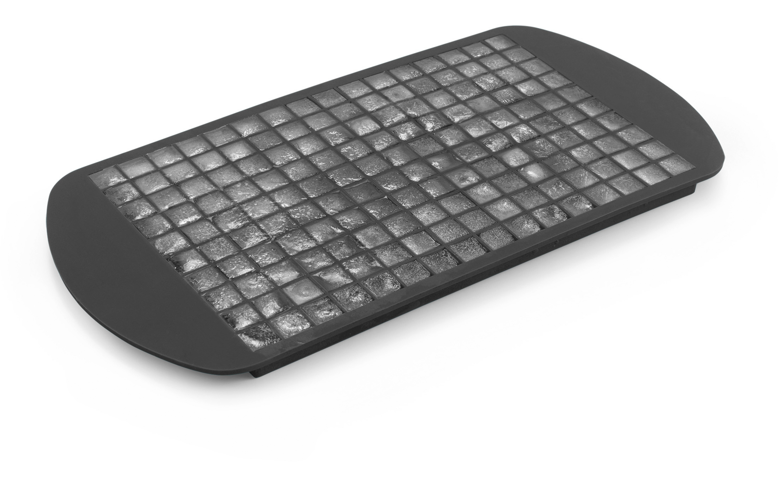 Schwarze PC-Tastatur mit weißen Tasten auf weißem Hintergrund